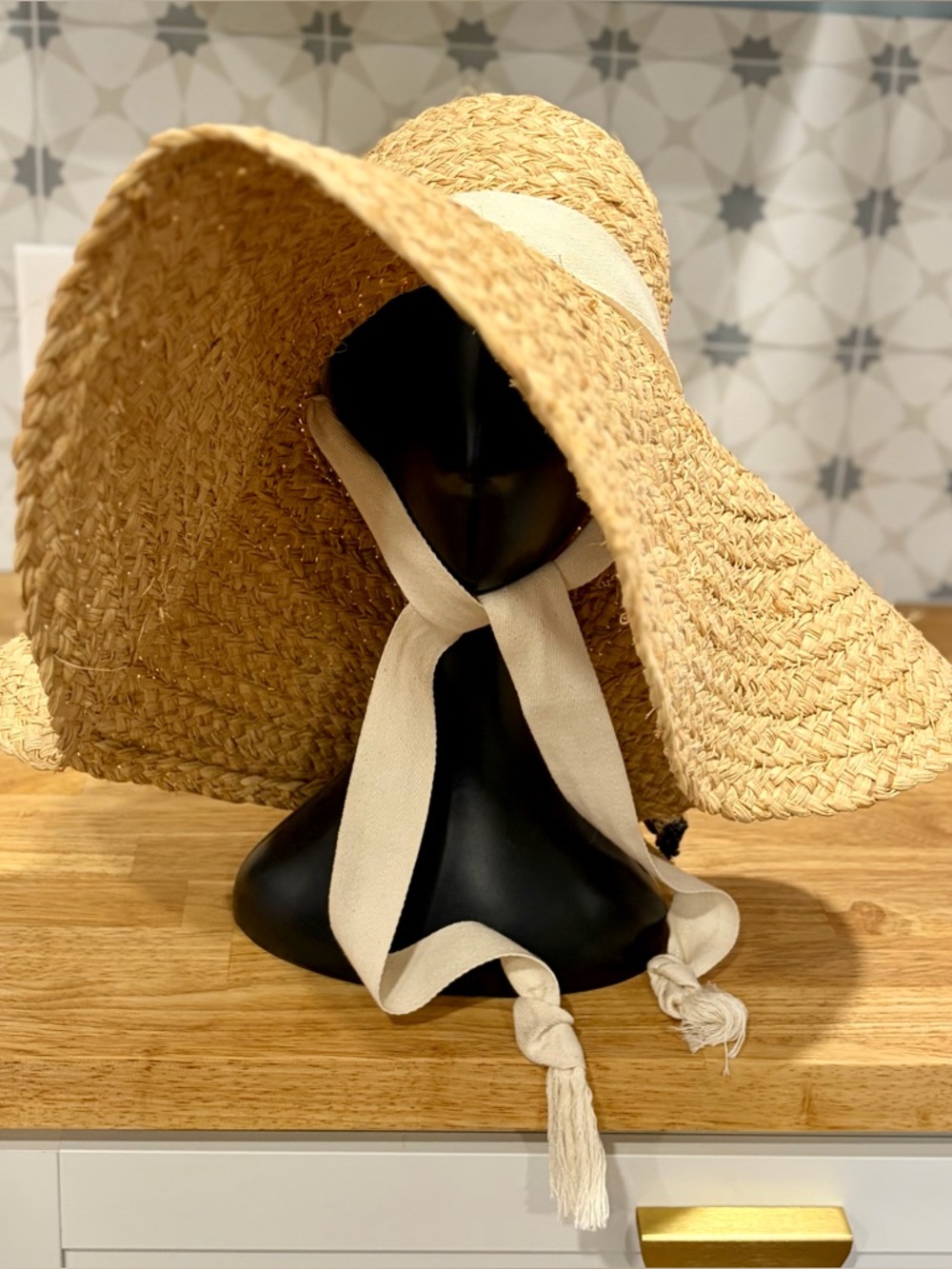Zimmermann x hatmaker Long Wide Brim Raffia Straw Oversized Sun Hat